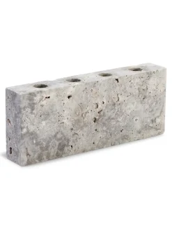 Wabi Sabi Nordic Gaver Til Hende|Kalenderlys & Julelysestager<Epode Lysestage 25 cm, travertin silver fra