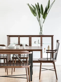 Stellar Works Spisebordsstole<Exchange Highback Chair, walnut fra