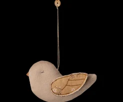 Maileg Juletræspynt<Fabric ornament, Fugl marmor latte fra