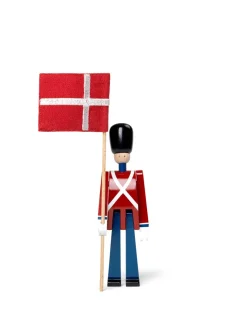 Kay Bojesen Figurer<Fanebærer med tekstilflag, mini af