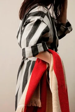 Ferm Living Tøj|Badeværelsestekstiler<Field Robe, camel/red fra