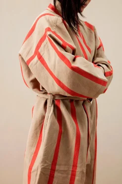 Ferm Living Tøj|Badeværelsestekstiler<Field Robe, camel/red fra