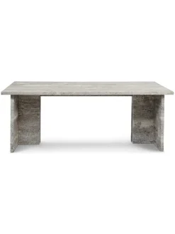 Wabi Sabi Nordic Sofaborde<Fjer Sofabord 110 cm, travertin silver fra