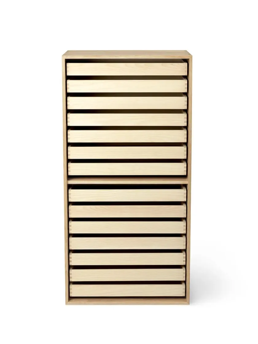 Carl Hansen & Søn Reoler<FK63 Reol med ben, hylde og bakker fra