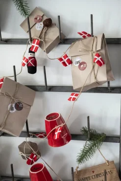 Børn Ib Laursen Juletræspynt|Gaver<Flagranke m/20 flag, dannebrog fra