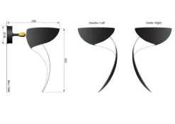 Editions Serge Mouille Væglamper|Spots<Flame Small Wall Lamp af Serge Mouille