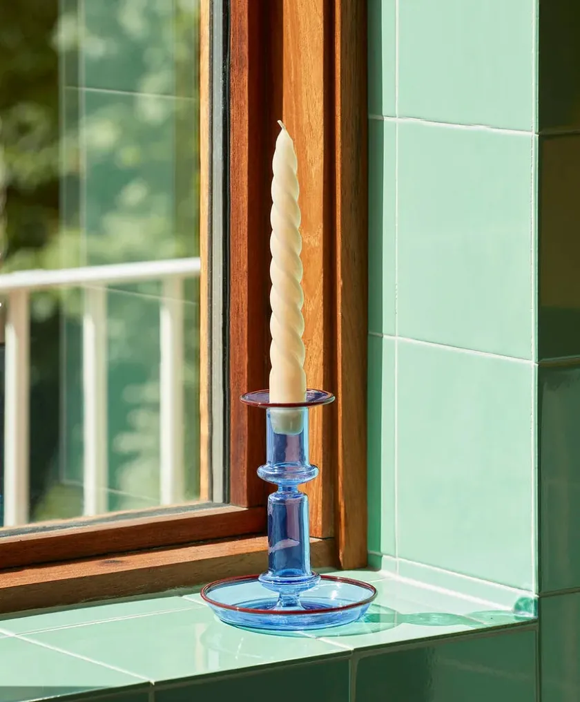 HAY Lysestager<Flare Stripe lysestage fra