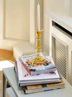 HAY Lysestager<Flare Stripe lysestage fra