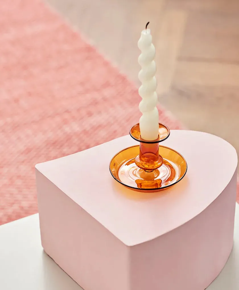 HAY Lysestager<Flare Stripe lysestage fra