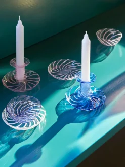 HAY Lysestager<Flare Stripe lysestage fra