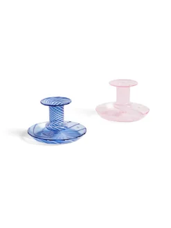 HAY Lysestager<Flare Stripe lysestage fra