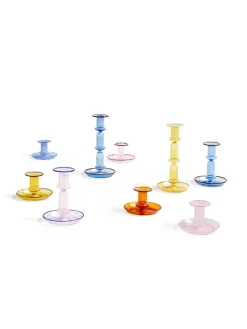 HAY Lysestager<Flare Stripe lysestage fra