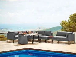 Cane-line Udendørs Loungemøbler<Flex 2 pers. Modulsofa inkl. Sunbrella Hynde, højre fra