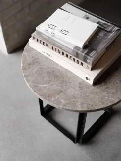 New Works Sideborde Og Små Borde<Florence sidebord Ø50, black marquina fra