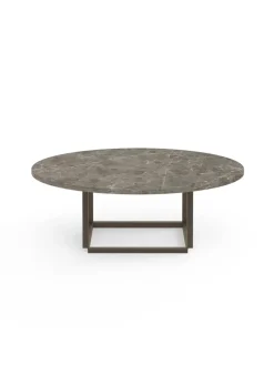 New Works Sofaborde<Florence Sofabord Ø90, gris du marais/beige grey fra