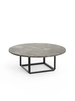 New Works Sofaborde<Florence Sofabord Ø90, gris du marais/beige grey fra