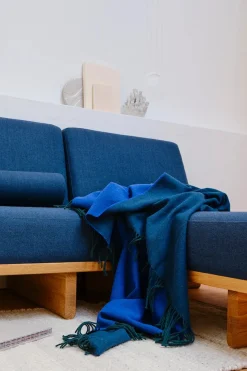 Silkeborg Uldspinderi Puder Og Plaider<Franja Plaid, green/orange fra