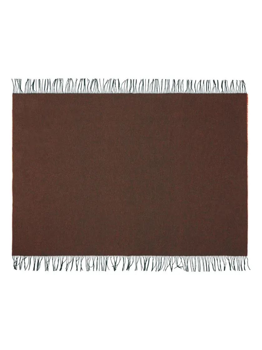 Silkeborg Uldspinderi Puder Og Plaider<Franja Plaid, green/orange fra