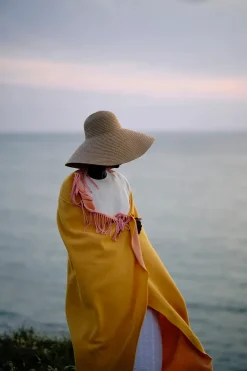 Silkeborg Uldspinderi Puder Og Plaider<Franja Plaid, pink/brown fra