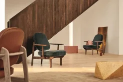 Fritz Hansen Loungestole|Lænestole<Fred Lænestol, lakeret eg fra