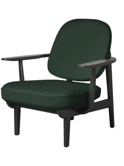 Fritz Hansen Loungestole|Lænestole<Fred Lænestol, sortfarvet ask fra