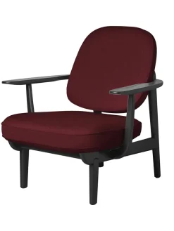 Fritz Hansen Loungestole|Lænestole<Fred Lænestol, sortfarvet ask fra