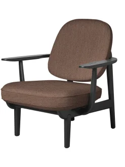 Fritz Hansen Loungestole|Lænestole<Fred Lænestol, sortfarvet ask fra