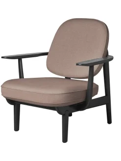 Fritz Hansen Loungestole|Lænestole<Fred Lænestol, sortfarvet ask fra