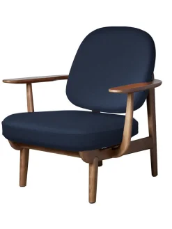 Fritz Hansen Loungestole|Lænestole<Fred Lænestol, valnødfarvet eg fra