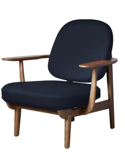 Fritz Hansen Loungestole|Lænestole<Fred Lænestol, valnødfarvet eg fra