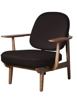 Fritz Hansen Loungestole|Lænestole<Fred Lænestol, valnødfarvet eg fra