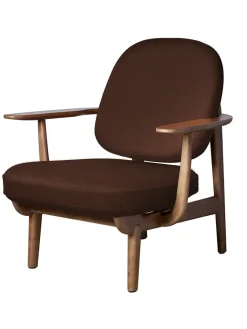 Fritz Hansen Loungestole|Lænestole<Fred Lænestol, valnødfarvet eg fra