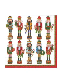 Caspari Juleborddækning<Frokostservietter, nøddeknækker parade, 20 stk. fra