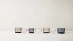 Lyngby Porcelæn Lysestager<Fyrfadsstage i klar glas fra