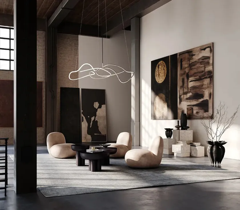 101 Copenhagen Lysekroner|Spots<Ghost Chandelier, Big, Chrome fra