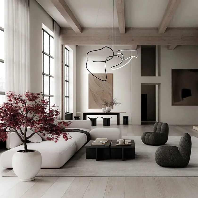 101 Copenhagen Lysekroner|Spots<Ghost Chandelier, Big, Chrome fra