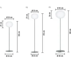 Flos Gulvlamper|Spots<Glo-Ball F, Silver Gulvlampe fra