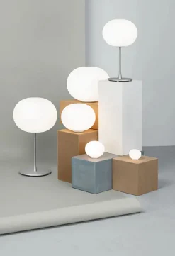 Flos Spots<Glo-Ball T1, Silver bordlampe fra