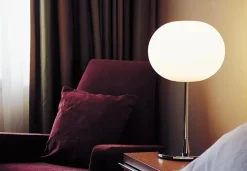 Flos Spots<Glo-Ball T1, Silver bordlampe fra