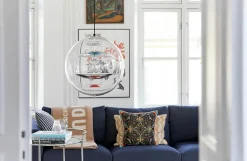 Verpan Pendler|Spots<Globe, Brass Finish pendel Ø40 af Verner Panton