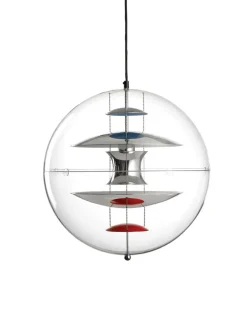Verpan Pendler|Spots<Globe, Coloured Glass pendel Ø40 af Verner Panton