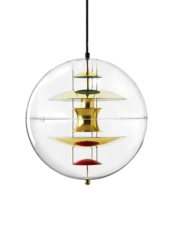 Verpan Pendler|Spots<Globe, Coloured Glass pendel Ø40 af Verner Panton