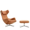 Vitra Fodskamler|Lænestole<Grand Repos Lænestol inkl. Fodskammel, cognac (Premium Læder) fra