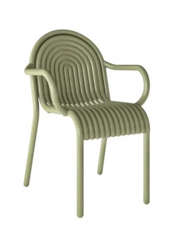 Tom Dixon Havestole<Groove Arm Chair fra