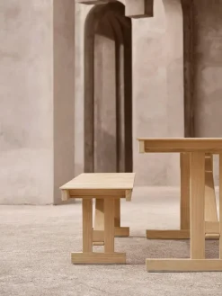 Carl Hansen & Søn Havemøbelsæt<Havemøbelsæt, 2 bænke og bord af Børge Mogensen