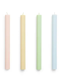 HAY Stearinlys<Hexagon Candle 4 Stk., pastel fra