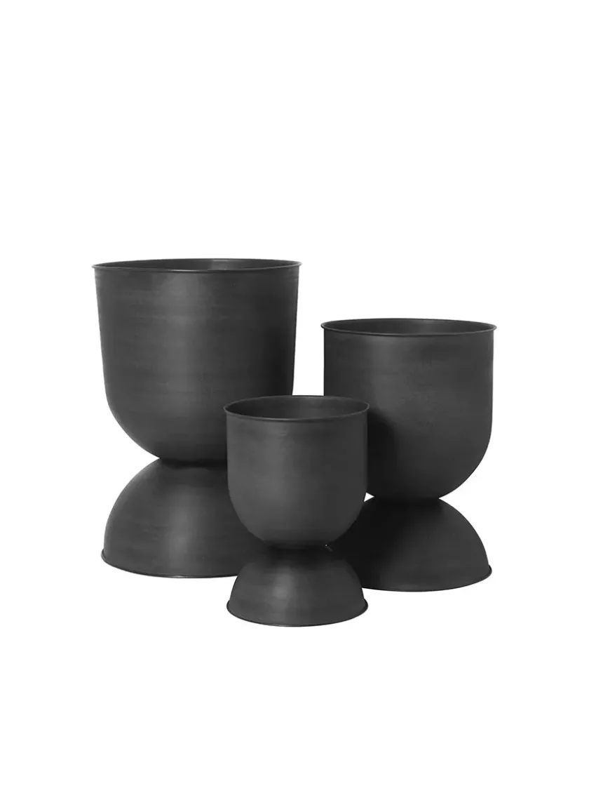 Ferm Living Vaser<Hourglass Pot, sort fra
