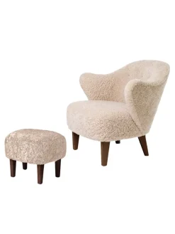 Audo Copenhagen Fodskamler|Lænestole<Ingeborg med Fodskammel, moonlight fra