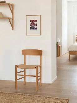 Fredericia Furniture Spisebordsstole<J39 Folkestolen, heritage red af Børge Mogensen