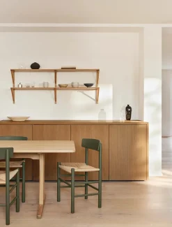 Fredericia Furniture Spisebordsstole<J39 Folkestolen, Khaki grøn af Børge Mogensen